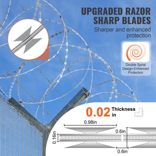 2 tekercs x 15 m-es 4 mm maghuzal vastagságú dupla spirál NATO szögesdrót