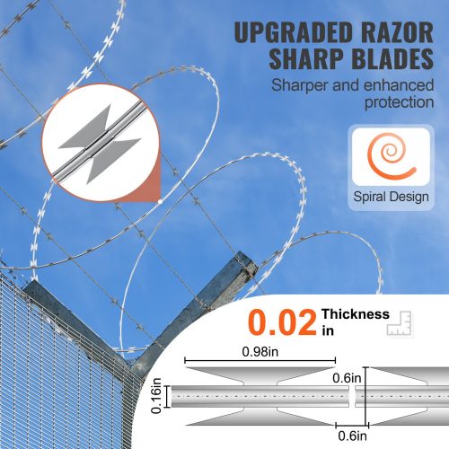 2 tekercs x 15 m-es 4 mm maghuzal vastagságú spirál NATO szögesdrót